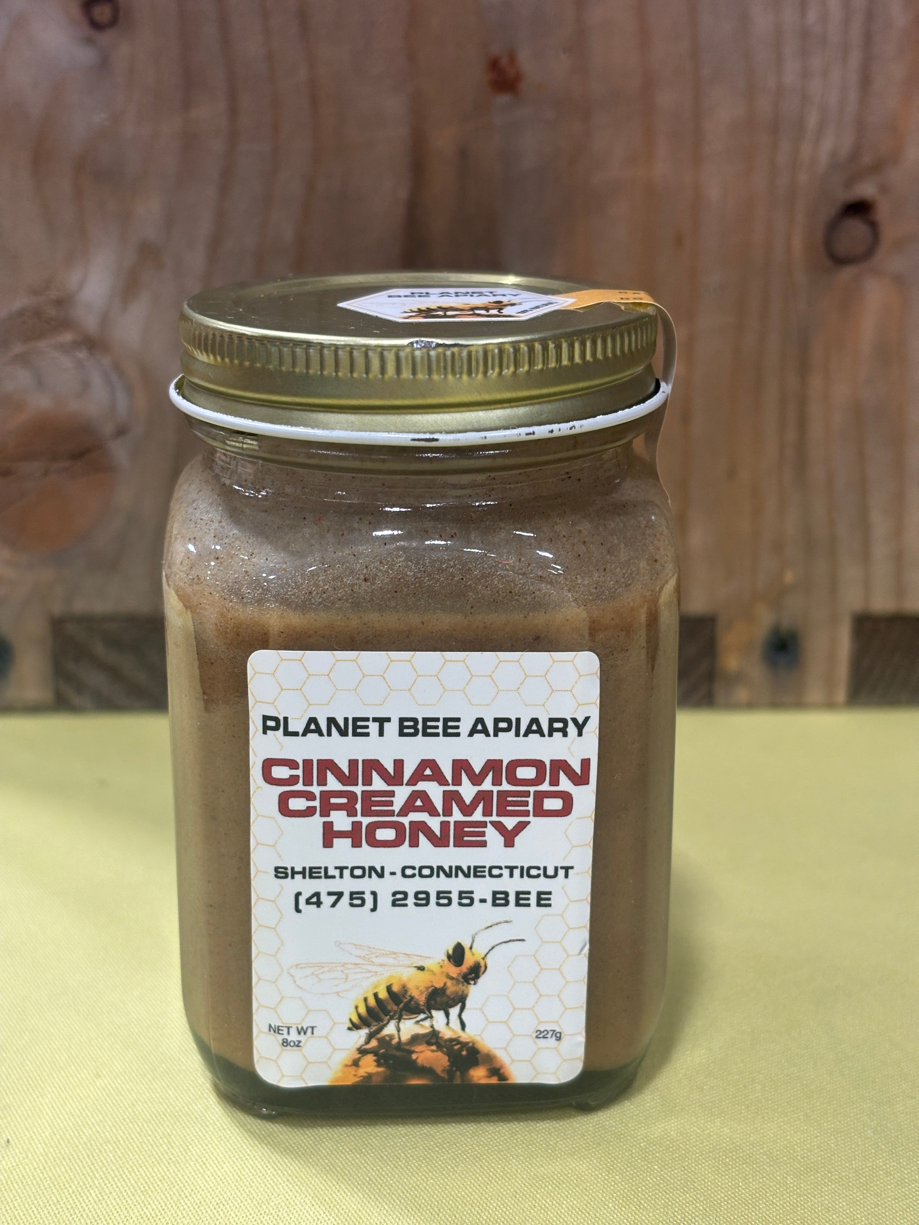 CINNAMON CREAMED HONEY 8oz – PLANET BEE APIARY
